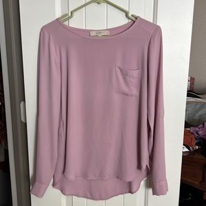 Loft lavender silk blouse